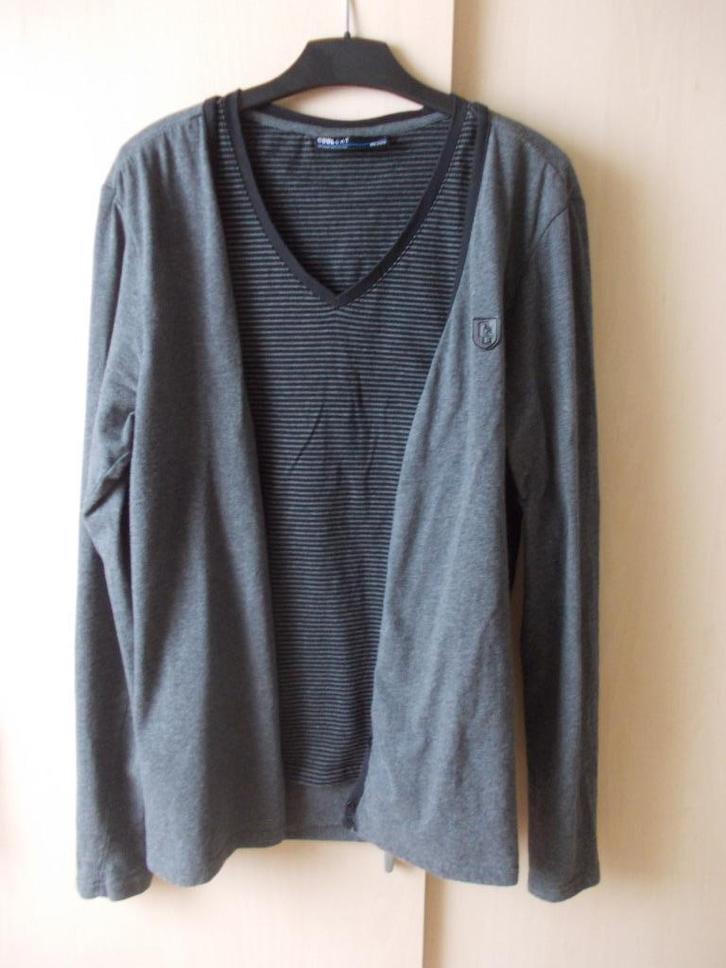 Prachtig vest met shirt van Coolcat, maat M, Kleding | Dames, Truien en Vesten, Zo goed als nieuw, Maat 38/40 (M), Grijs, Ophalen