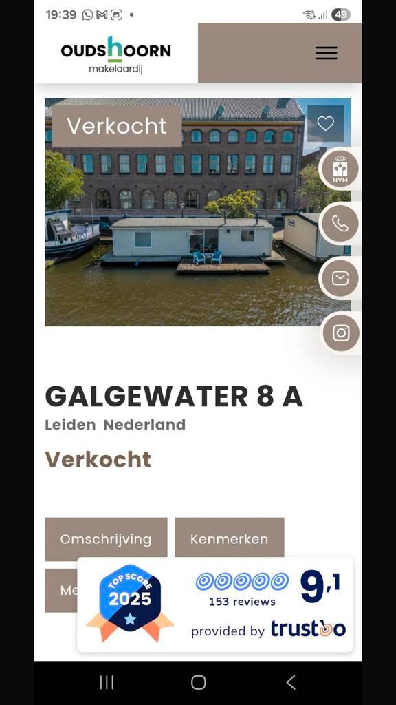 Gratis woon boot.   Droog en heel.  GRATIS, Watersport en Boten, Accessoires en Onderhoud, Ophalen of Verzenden