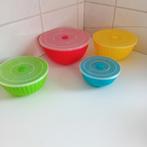 Kleurrijke Bewaarbakjes met Deksel - Set van 4, Ophalen of Verzenden, Zo goed als nieuw