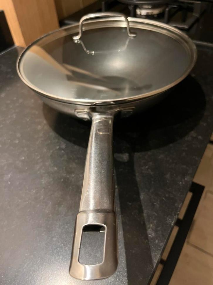 Master Chef 5 delige inductie pannenset (zgan), Huis en Inrichting, Keuken | Potten en Pannen, Zo goed als nieuw, Pannenset, Rvs