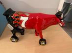 Cow parade koe "Nacow Stockyard Racecow" LARGE, Tuin en Terras, Ophalen of Verzenden, Zo goed als nieuw, Kunststof, Dierenbeeld