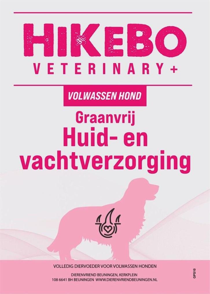 Hikebo Veterinary+ Huid- en Vachtverzorging dieetvoer hond, Dieren en Toebehoren, Dierenvoeding, Hond, Ophalen of Verzenden
