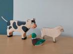 Boerderijdieren Holztiger  koe schaap eend, Kinderen en Baby's, Speelgoed | Houten speelgoed, Zo goed als nieuw, Ophalen