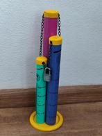 Vintage Spaarpot met Slot buizen pieken, Verzamelen, Spaarpotten, Ophalen of Verzenden, Gebruikt, Metaal of Blik, Overige thema's