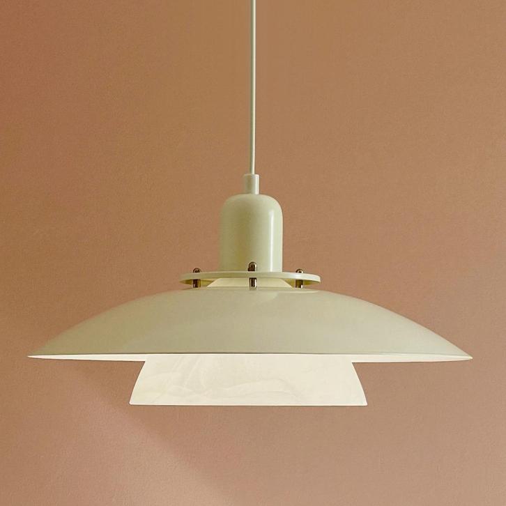 Scandinavisch vintage design LAMP metaal gewolkt glas retro, Huis en Inrichting, Lampen | Hanglampen, Gebruikt, Minder dan 50 cm