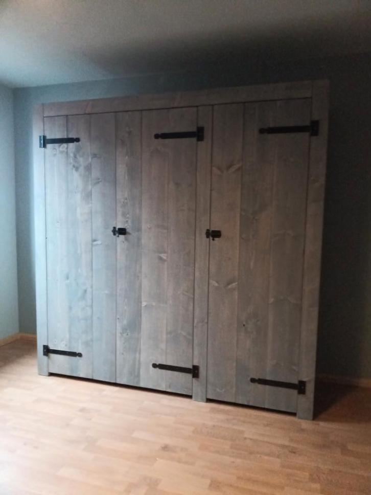 Grey wash/ white wash maatwerk kledingkasten massief hout, Huis en Inrichting, Kasten | Kledingkasten, Nieuw, Ophalen of Verzenden
