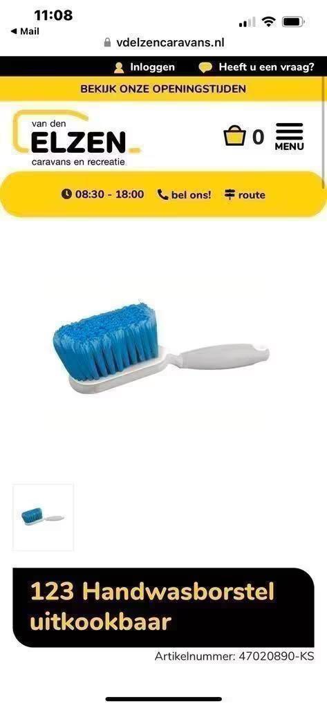 NIEUW! Handwasborstel/vloerborstels excl stang alles €17,99, Caravans en Kamperen, Camper-accessoires, Nieuw, Ophalen of Verzenden