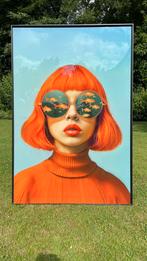 'Oranje Diva' op acrylglas, Ophalen