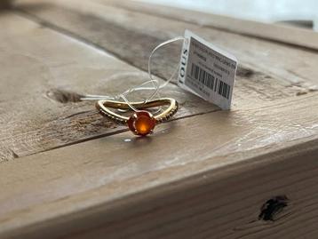 Mooie nieuwe ring, merk ’TOUS’, mt 53 (NL), carneool, oranje beschikbaar voor biedingen