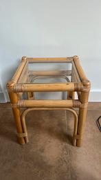 Manou rotan bijzettafeltje, Huis en Inrichting, Minder dan 55 cm, Rond, Zo goed als nieuw, Ophalen