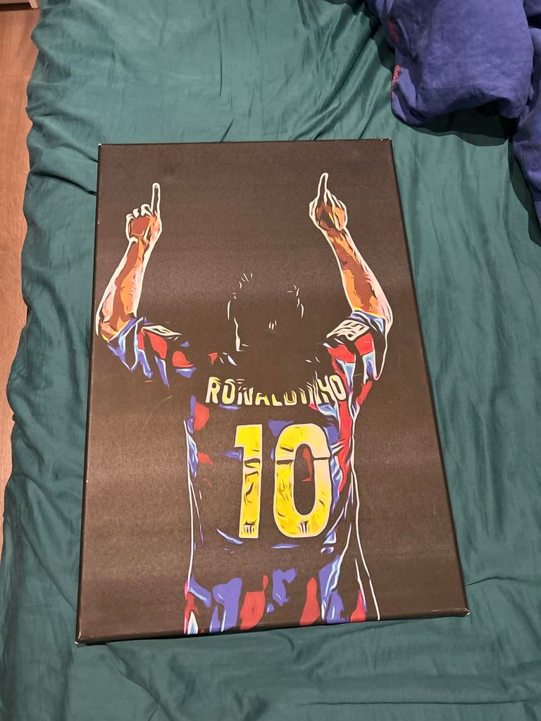 Ronaldinho Canvas Schilderij, Ophalen of Verzenden