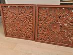 Unieke muurdecoraties in Ancient Copper – 75x75 cm | 2 stuks, Ophalen, Zo goed als nieuw