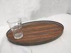 dienblad (2), Ophalen, Gebruikt, Ovaal, Hout