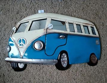 metaal vw volkswagen bus look wand deco met spiegel raam beschikbaar voor biedingen