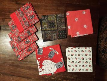 8 Vintage Boerenzakdoeken  beschikbaar voor biedingen