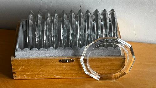 Antieke glazen onderzetters, Antiek en Kunst, Antiek | Bestek, Ophalen of Verzenden
