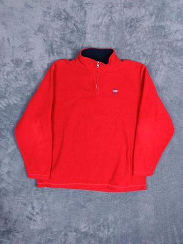 Polo Ralph Lauren Fleece Trui L Vintage Rood  beschikbaar voor biedingen