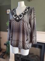 K-Design K design zwart beige top shirt XL Gratis Verzenden, K-design, Verzenden, Zwart, Maat 46/48 (XL) of groter