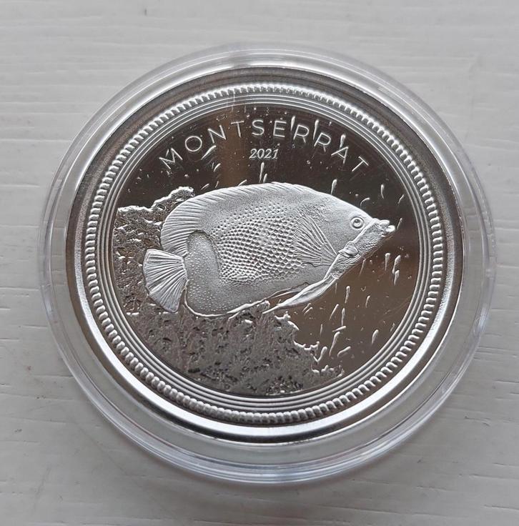 Zilveren 1 oz Angelfish 2021., Postzegels en Munten, Munten | Amerika, Losse munt, Noord-Amerika, Zilver, Ophalen of Verzenden