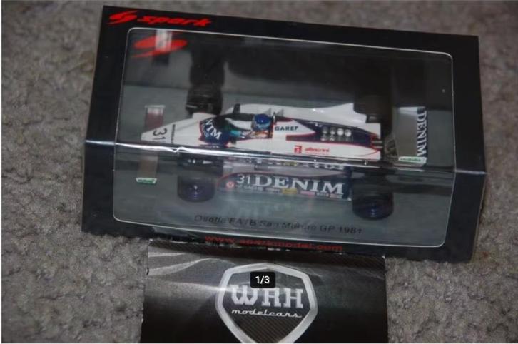 1:43 OSELLA F1 SAN MARINO SPARK S7253 WRH, Hobby en Vrije tijd, Modelauto's | 1:43, Zo goed als nieuw, Auto, Overige merken, Verzenden