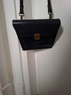 Schoudertasje Leer Marineblauw Double QQ, Ophalen of Verzenden, Zo goed als nieuw, Blauw, Schoudertasje