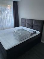 Luxe Boxspring 200x200 - Zwart Velvet, Ophalen, Zwart, Tweepersoons, Zo goed als nieuw
