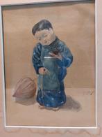 Oosterse Aquarel JPS, 1920s, Ophalen of Verzenden