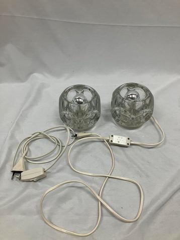 Set van 2 Vintage Ice Cube" tafellampen van Peill & Putzler. beschikbaar voor biedingen
