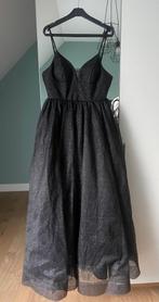 Zwarte Glitter Galajurk Eva & Lola Maat M, Kleding | Dames, Zwart, Zo goed als nieuw, Onder de knie, Ophalen