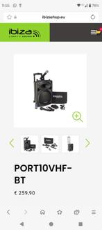 Ibiza Sound Speaker - PORT10VHF-BT, Ophalen, Gebruikt, Minder dan 500 watt, P.A.