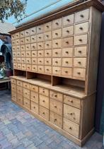 Antiek-grenen, geloogd, winkelkast, apotheek, lades, Ophalen, Gebruikt, 5 laden of meer, 200 cm of meer