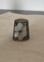 vingerhoed – parelmoer & abalone - Mexico– alpaca zilver, Ophalen of Verzenden, Gebruikt, Overige materialen, Buitenland