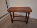 Eiken Bijzettafeltje / Plantentafeltje, Minder dan 55 cm, Gebruikt, Vintage, Rechthoekig
