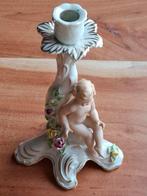 Vintage Dresden Porseleinen Kandelaar, Ophalen of Verzenden, Keramiek of Aardewerk