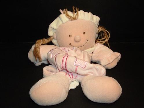 AURORA MEISJE MUZKIEDOOS MET HARMONICA LIJFJE VELOURS ROZE M, Kinderen en Baby's, Speelgoed | Knuffels en Pluche, Nieuw, Overige typen