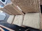 6 rieten stoelen, Ophalen of Verzenden, Zo goed als nieuw, Bruin, Twee