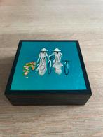 Vintage Vietnamese gelakte onderzetters met parelmoer, Ophalen of Verzenden, Zo goed als nieuw