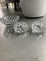 Orrefors Zweden Glazen Schaal & Waxinelichthouders, Overige materialen, Wit, Ophalen of Verzenden, Zo goed als nieuw