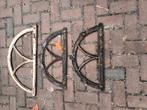 3 gietijzeren ramen, Doe-het-zelf en Verbouw, Ophalen of Verzenden, Gebruikt, Minder dan 80 cm, Minder dan 80 cm