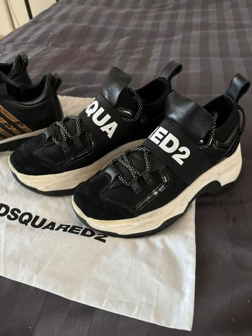 Opvalkende mooie Stoere originele Dsquared2 sneaker maat 39, Kleding | Heren, Schoenen, Zo goed als nieuw, Zwart, Ophalen of Verzenden