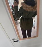 Winterjas met bontkraag XS-S, Ophalen of Verzenden, Zo goed als nieuw, Maat 36 (S), Groen