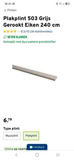 Plakplint 503 grijs eiken 10 stuks, nieuw!!, Ophalen, Nieuw
