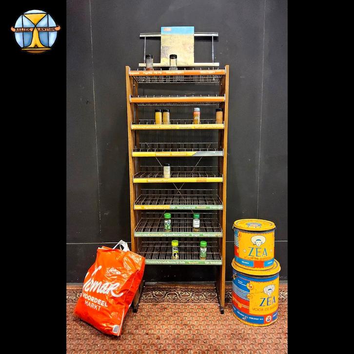 Vintage C1000 kruidenrek / winkelrek / kruidenkast (bezorgd), Huis en Inrichting, Keuken | Keukenelementen, Gebruikt, 150 tot 200 cm