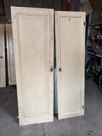 4 x Oude binnen luiken - boter geel, Gebruikt, Binnendeur, 200 tot 215 cm, 80 tot 100 cm