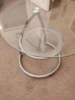 Ronde glassen coffee tafel, Ophalen, Zo goed als nieuw