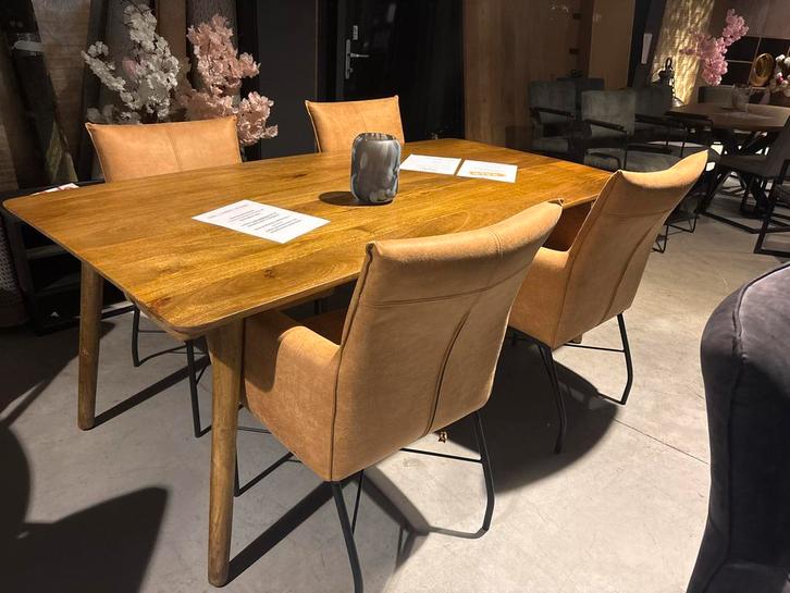 4 Luxe Eetkamerstoelen met Bull Stof, Huis en Inrichting, Stoelen, Nieuw, Vijf, Zes of meer stoelen, Metaal, Zwart, Ophalen of Verzenden