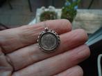 mooie echt zilveren hanger muntje dubbeltje in mooie rand, Ophalen of Verzenden, Zo goed als nieuw, Zilver, Zilver