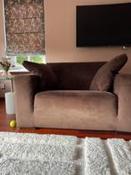 MONTEL 1,5 fauteuil donkerbruin velours, Huis en Inrichting, Fauteuils, 75 tot 100 cm, Ophalen of Verzenden, Zo goed als nieuw