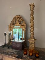 Antiek franse verguld hout pilaar,, Ophalen of Verzenden