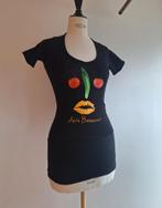 xs print tshirt groenten gezicht aziz bekkaoui y2k dutch, Zwart, Ophalen of Verzenden, Zo goed als nieuw, Korte mouw